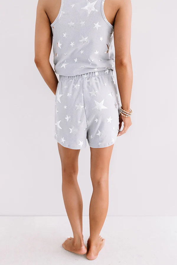 A Hint Of Stardust Shorts In Grey - Image 3