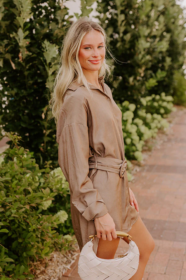 A Phone Call Away Dress In Mocha - Image 3