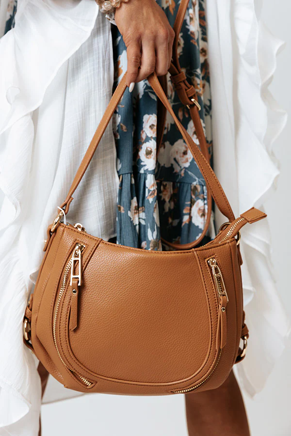 Adventure In The Air Faux Leather Crossbody In Brown - Image 2
