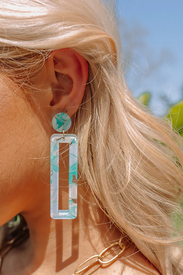 All The Buzz Earrings In Aqua - Image 2