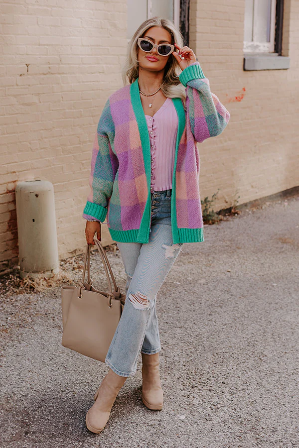 Alpine Escape Plaid Cardigan - Image 6