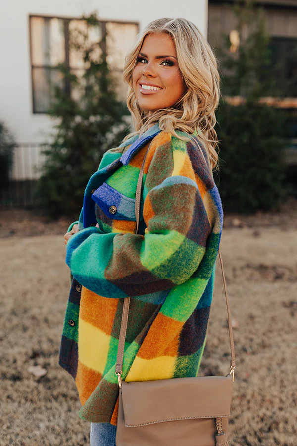 Apple Cider Delight Plaid Jacket In Blue Curves - Image 7
