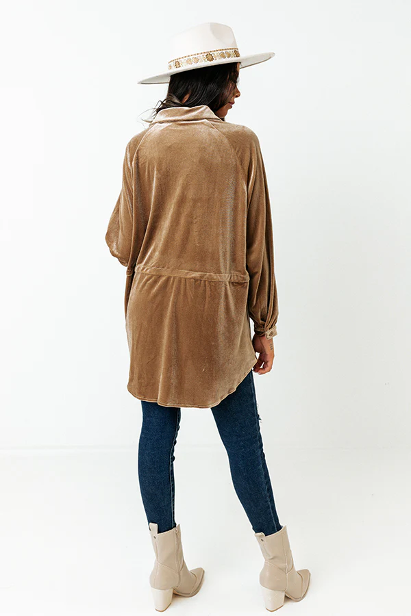 Apple Cider Sips Velvet Top In Iced Mocha - Image 4
