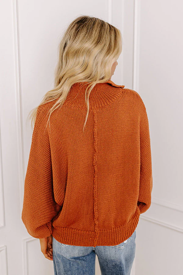 Apple Picking Pretty Knit Sweater In Rust - Image 7