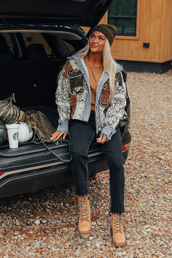 Autumn Harmony Sherpa Jacket - Image 4