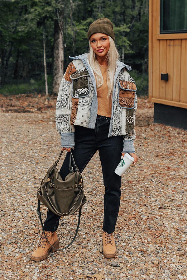 Autumn Harmony Sherpa Jacket - Image 5
