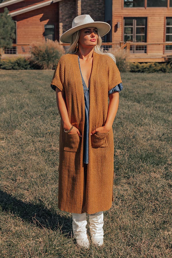 Autumn Vibes Ribbed Duster Cardigan - Image 6
