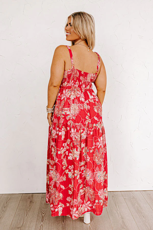 Beachside Bliss Maxi Dress in Red Curves - Image 5