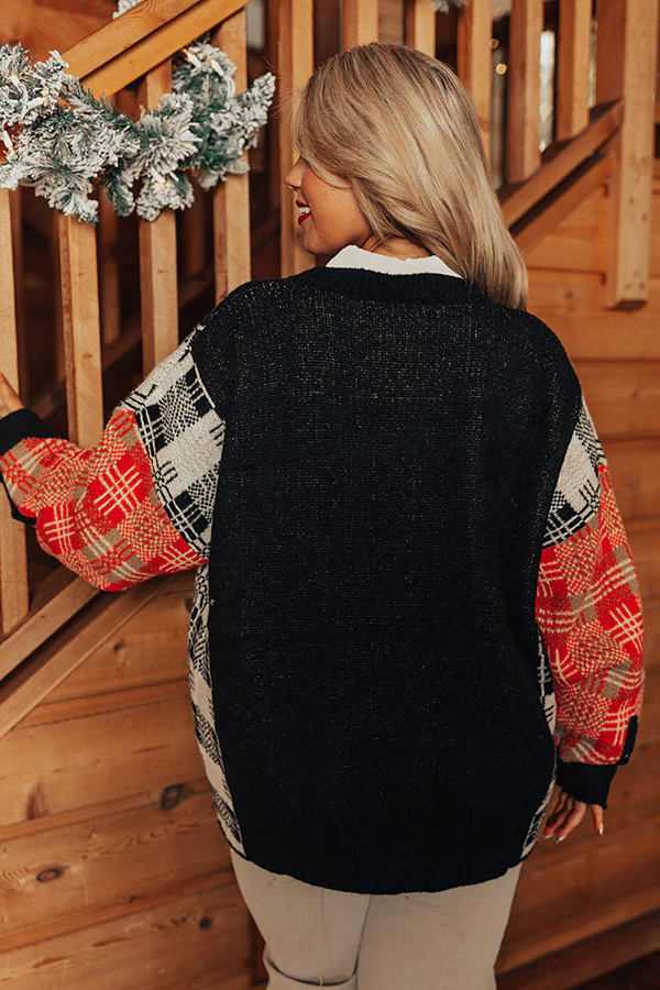 Beloved Memories Plaid Sweater Curves - Image 5