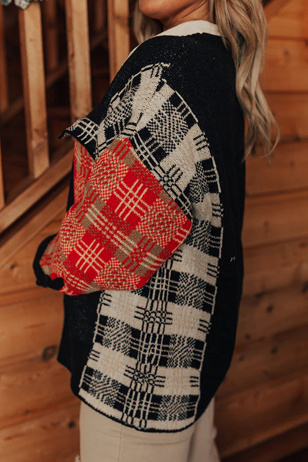 Beloved Memories Plaid Sweater Curves - Image 6