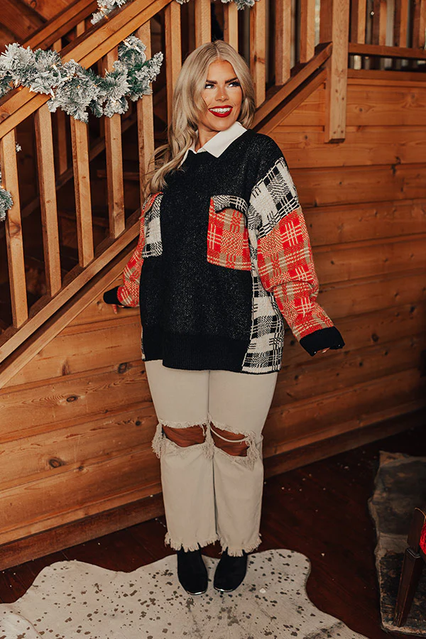 Beloved Memories Plaid Sweater Curves - Image 7