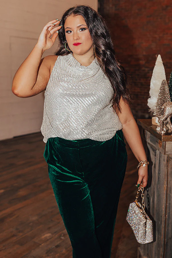Beyond Romance Sequin Top In Champagne Curves - Image 6