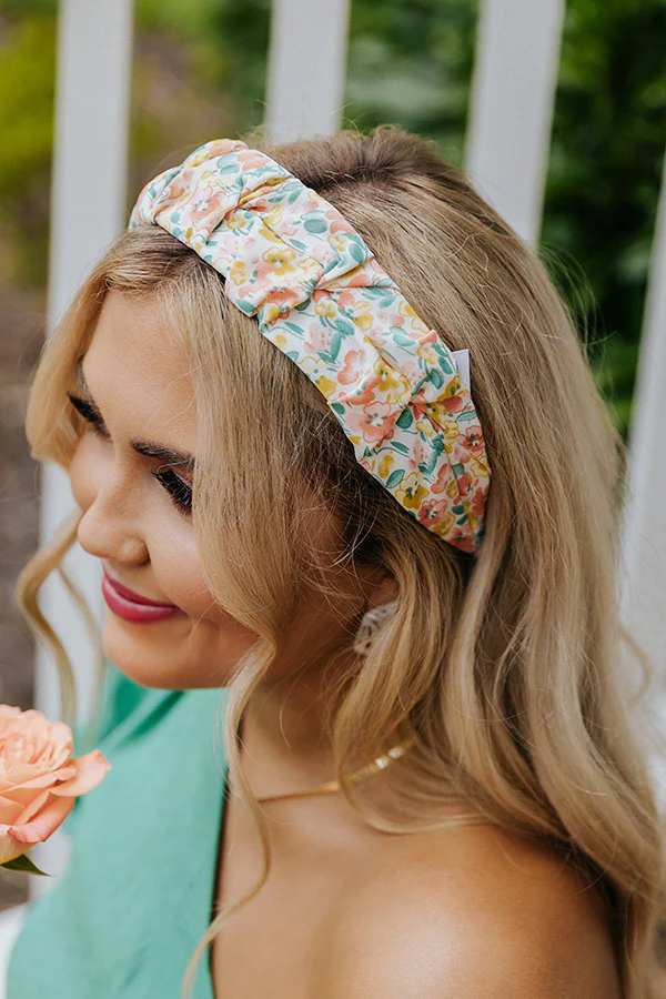 Blossom Babe Floral Headband In Jade - Image 3