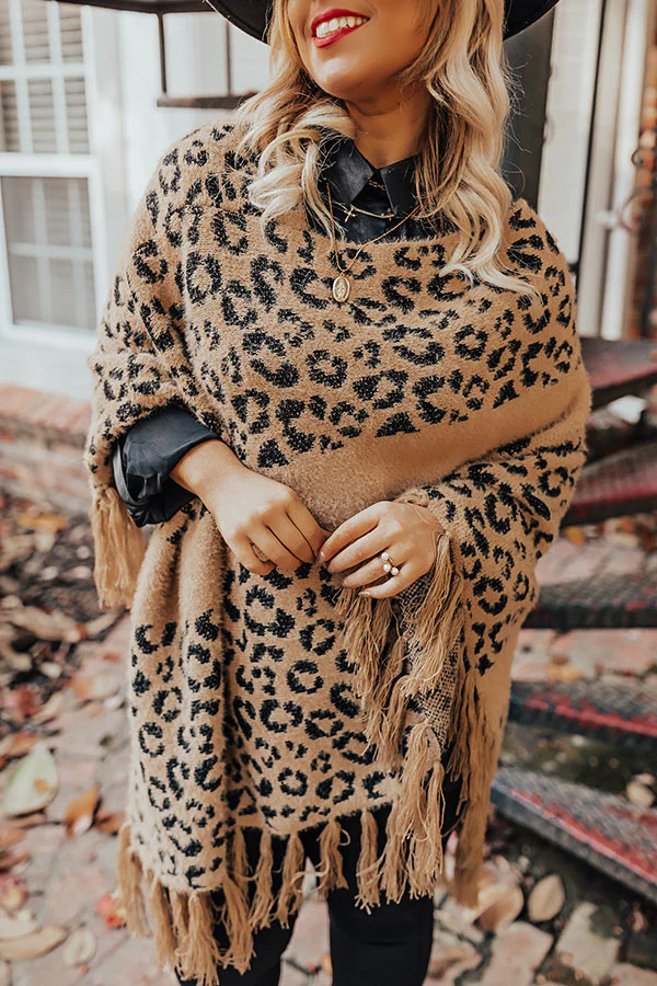 Bonfire Belle Leopard Poncho Curves - Image 3
