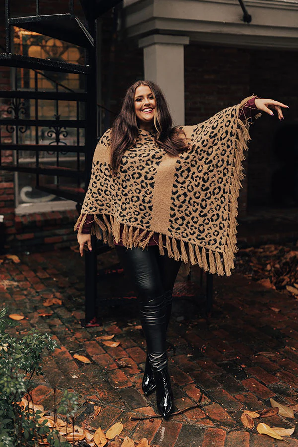 Bonfire Belle Leopard Poncho Curves - Image 6