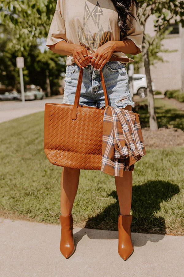 Boston Market Faux Leather Tote In Maple - Image 2