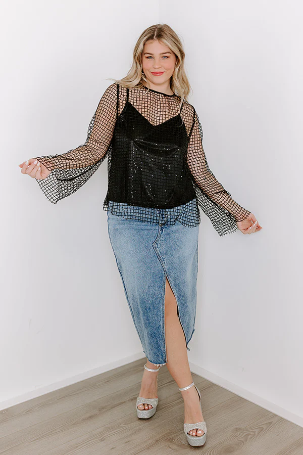 Broadway Beautiful Mesh Top - Image 4
