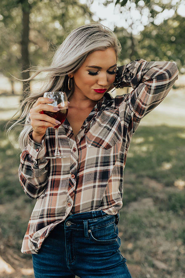 Cabin So Cozy Plaid Top - Image 5