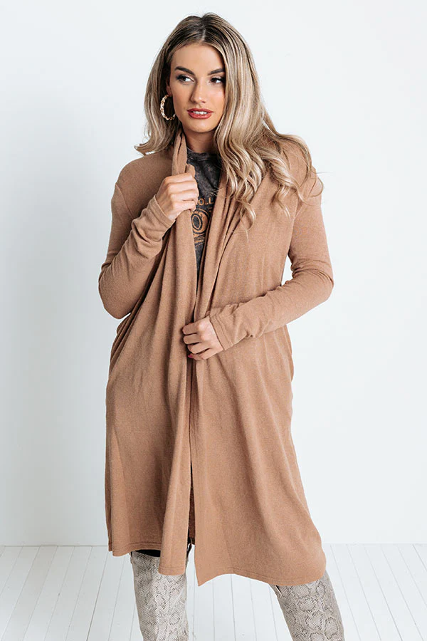 Cafe On Broadway Cardigan In Iced Mocha - Image 3