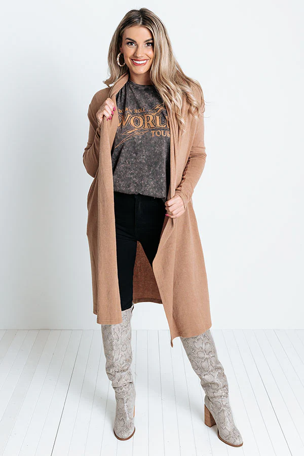 Cafe On Broadway Cardigan In Iced Mocha - Image 5
