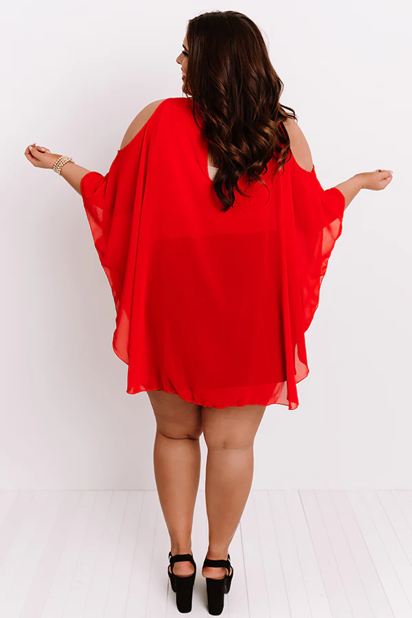Call Me Chic Bodysuit In Red  Curves - Image 4