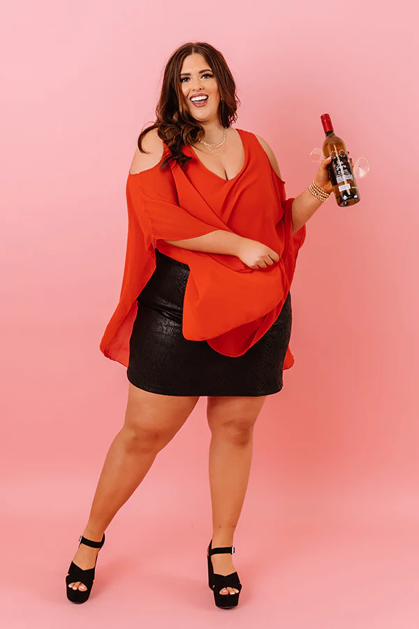Call Me Chic Bodysuit In Red  Curves - Image 5
