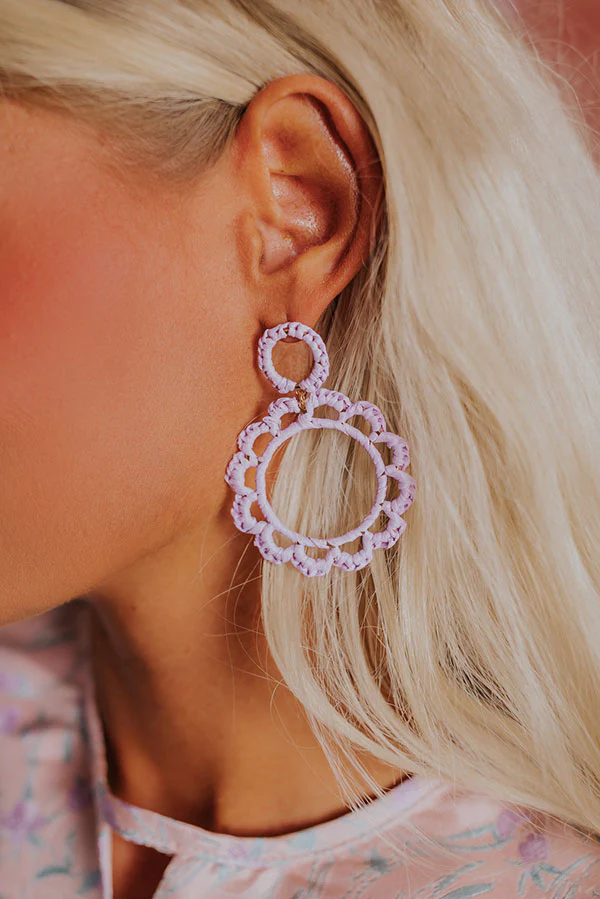 Caribbean Dreaming Earring in Dusty Purple - Image 2