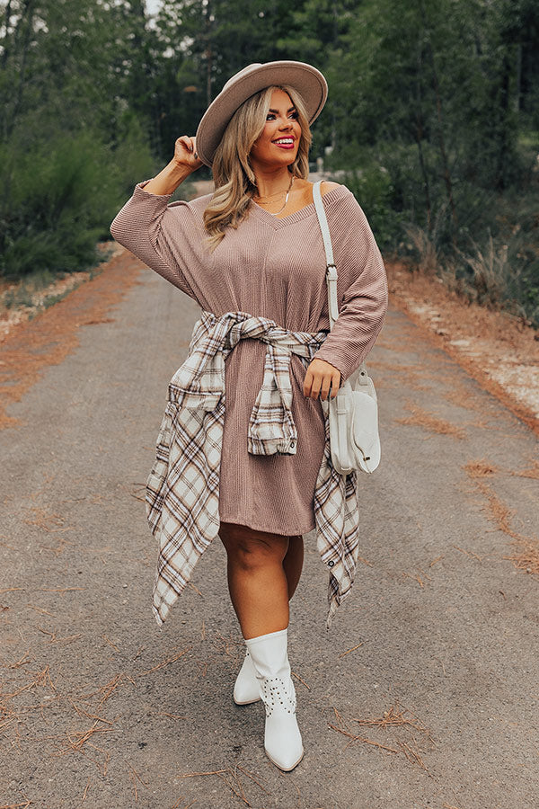 Casual Chats Shift Dress In Hazelnut Curves - Image 8