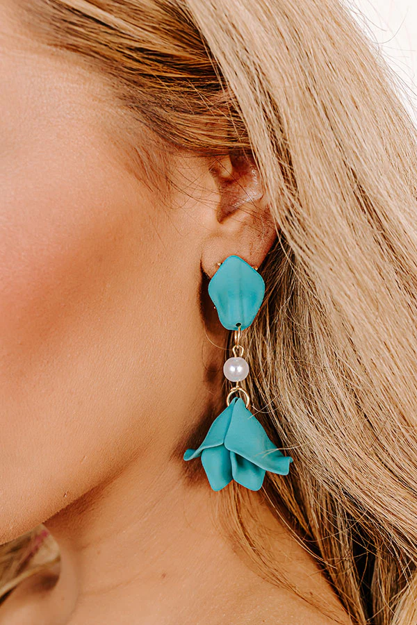 Chic And Sincere Earrings In Turquoise - Image 2