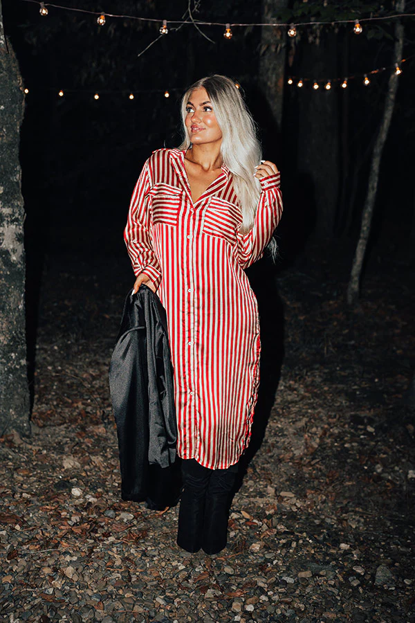 Clean Slate Stripe Midi In Red - Image 7