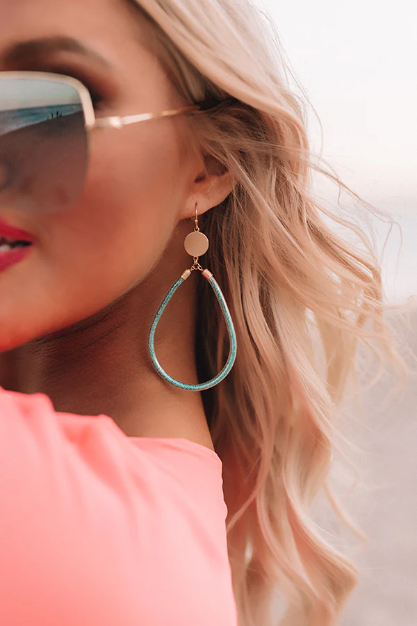 Coasting In Cali Glitter Jelly Earrings - Image 2