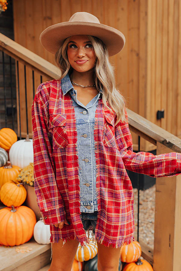 Cool Weather Inclined Plaid Top - Image 2