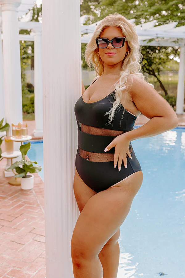 Cooler Waters Mesh One Piece Swimsuit Curves - Image 6