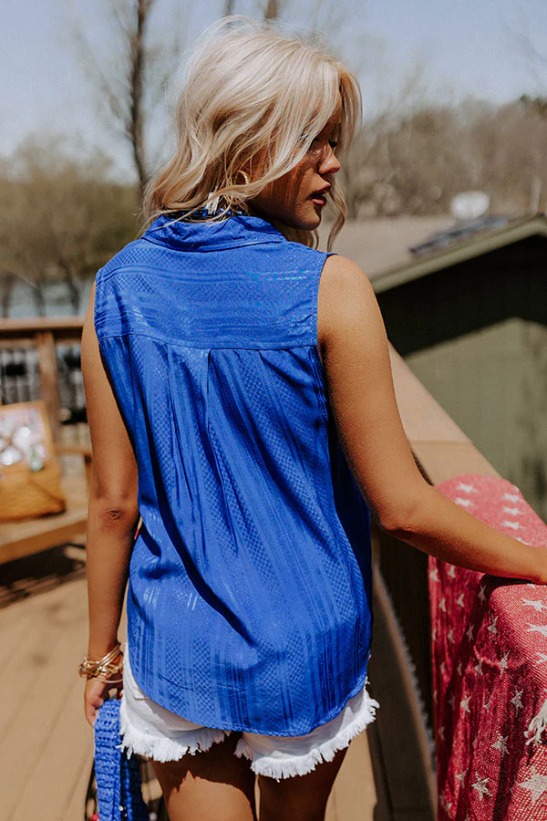 Countdown To The Weekend Shift Top In Royal Blue - Image 6