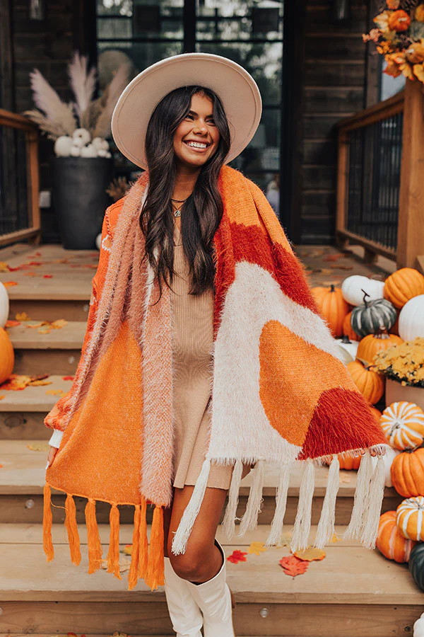Cozier Than Most Eyelash Knit Scarf In Rust