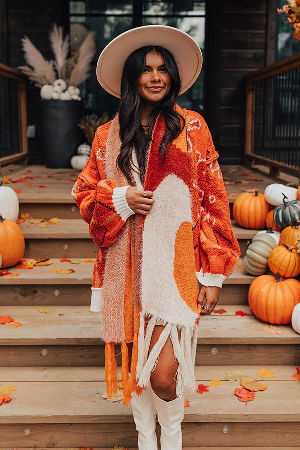 Cozier Than Most Eyelash Knit Scarf In Rust - Image 3