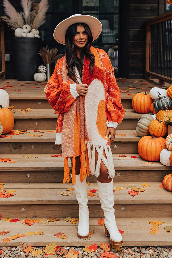 Cozier Than Most Eyelash Knit Scarf In Rust - Image 4