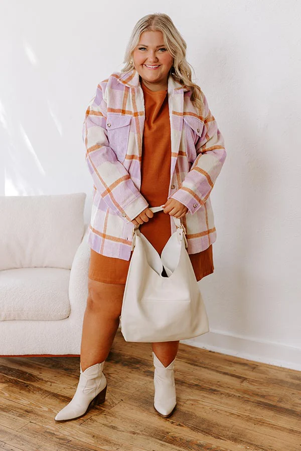 Coziest Place Plaid Jacket Curves - Image 3