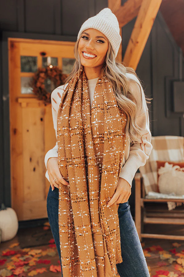 Cozy Cabin Vibes Scarf In Iced Mocha - Image 2