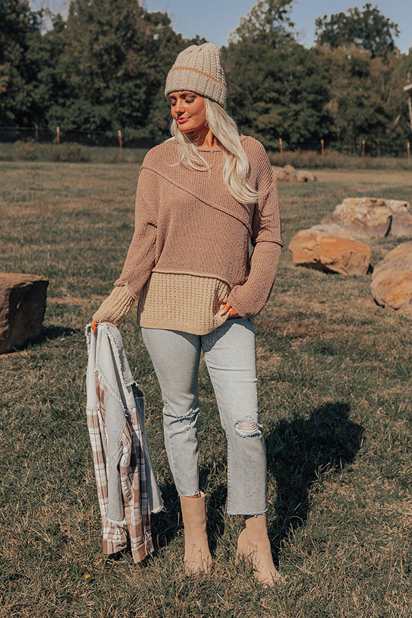 Cozy Darling Knit Sweater in Mocha - Image 2
