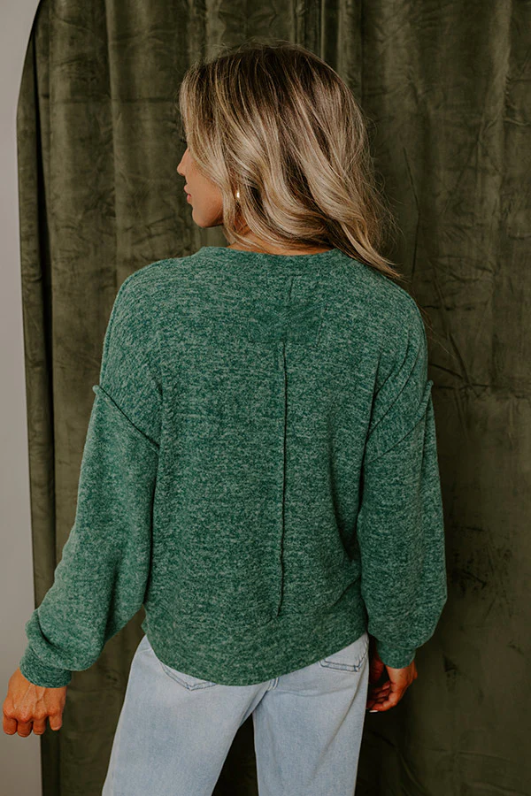 Cozy Daydream Ultra Soft Sweater In Green - Image 3