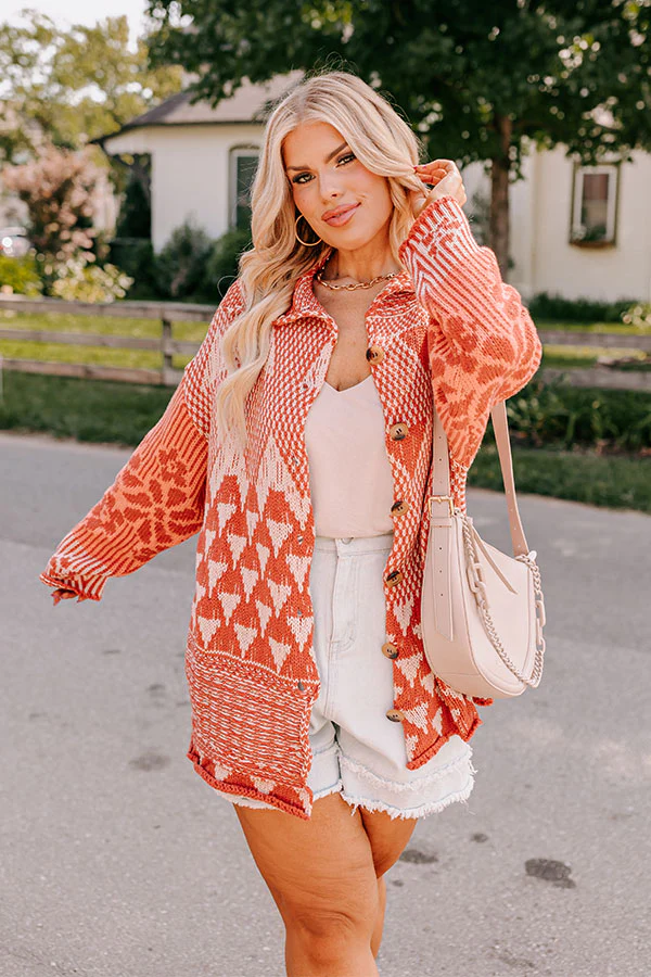 Crisp Fall Knit Cardigan Curves - Image 7