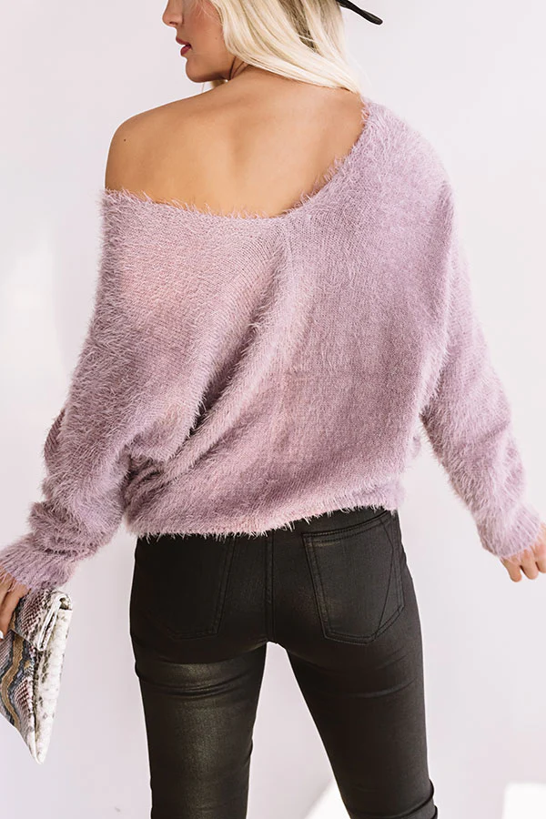Cuddles In Cali Ultra Soft Sweater In Lavender - Image 4