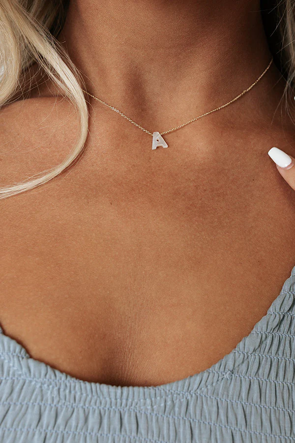 Cue The Camera Flashes Initial Necklace - Image 3
