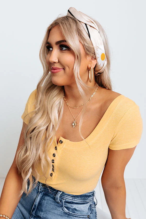 Daisy Fields Hair Scarf in Champagne - Image 5