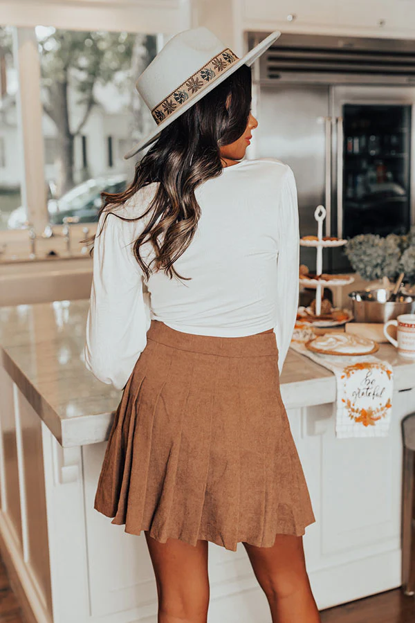 Dates And DMs Ruched Crop Top In White - Image 7