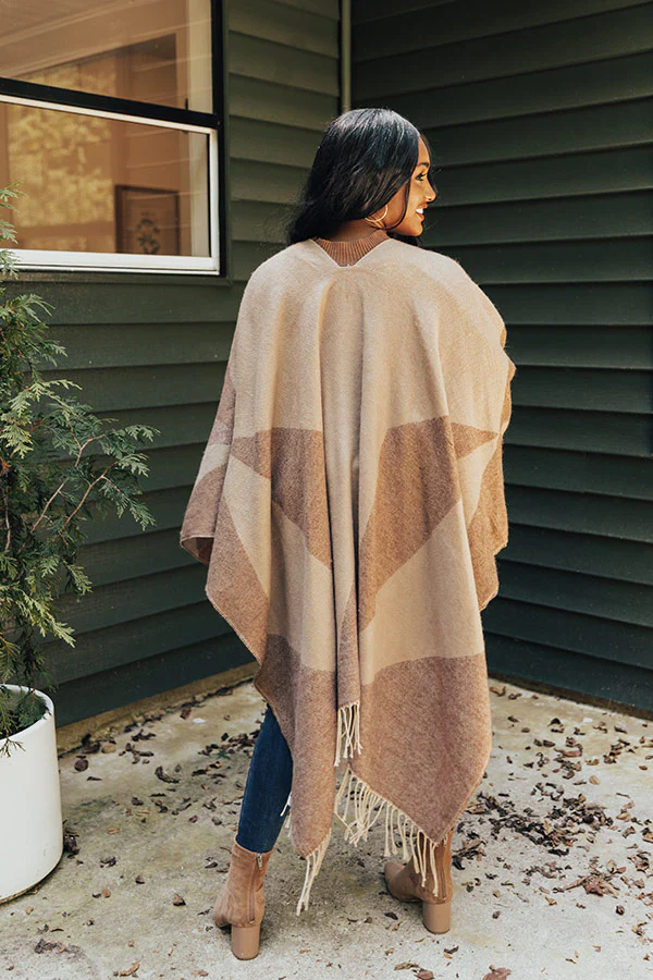 Denver Debut Poncho In Chocolate - Image 7