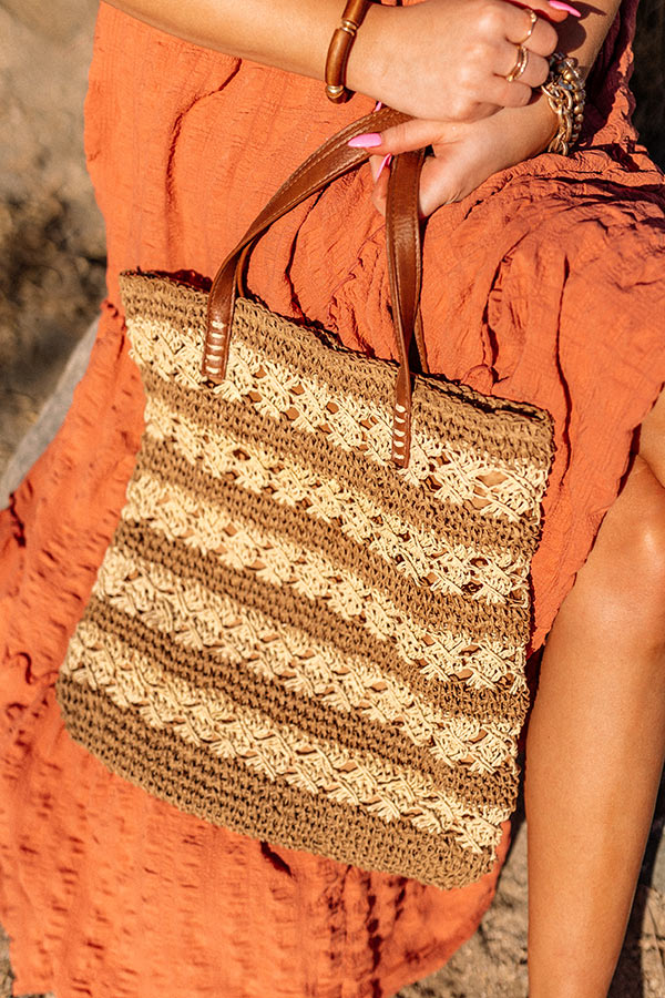 Desert Dreamer Woven Tote In Natural - Image 4