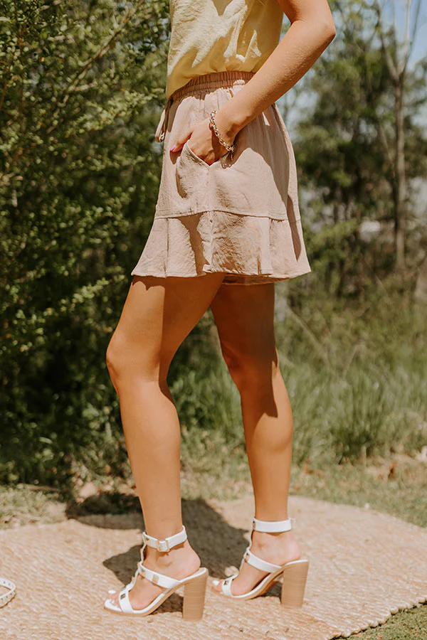 Desert Sensation High Waist Shorts In Iced Latte - Image 5