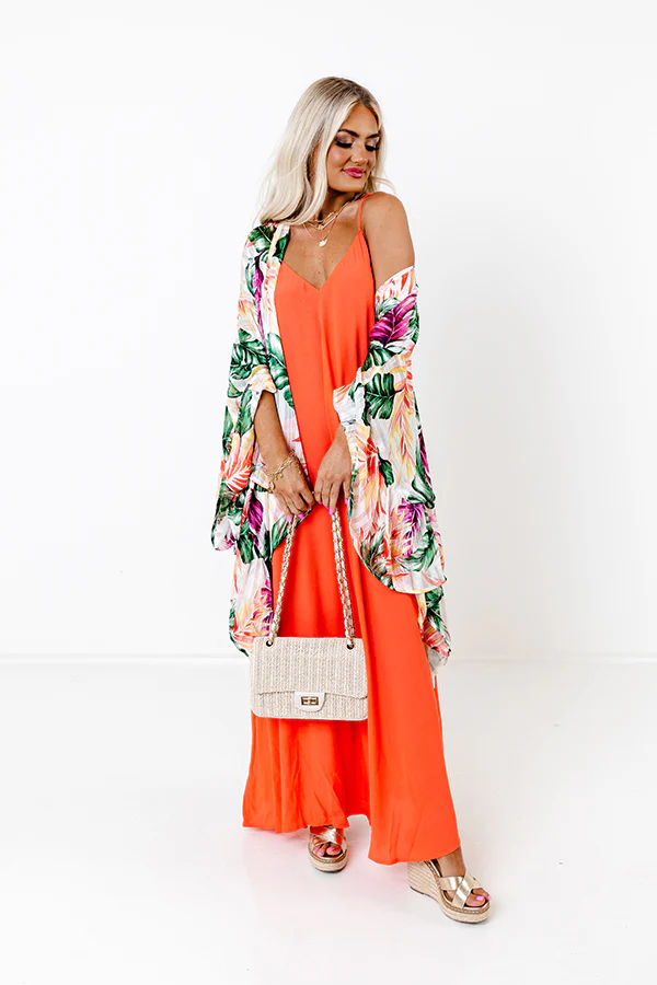 Easy On Me Maxi In Dark Tangerine - Image 8